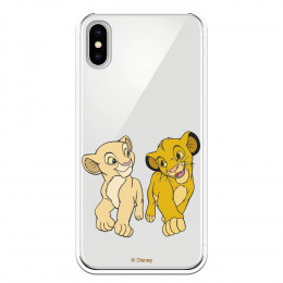 Funda para iPhone X Oficial de Disney Simba y Nala Mirada Complice - El Rey León