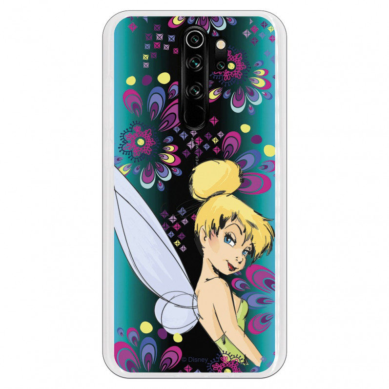 Funda para Xiaomi Redmi Note 8 Pro Oficial de Disney Campanilla Flores - Peter Pan