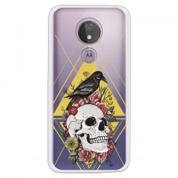 Carcasa Calavera Cuervo para Motorola Moto G7 Power- La Casa de las Carcasas