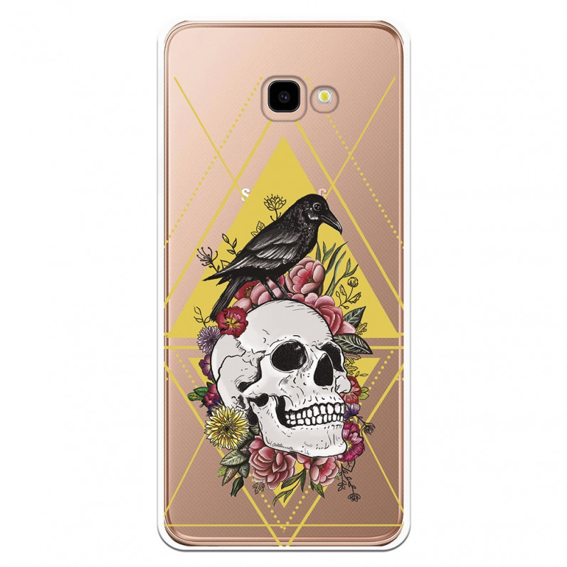 Carcasa Calavera Cuervo para Samsung Galaxy J4 Plus- La Casa de las Carcasas