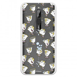 Funda para Xiaomi Redmi 8 Oficial de Disney Chip Potts Siluetas - La Bella y la Bestia