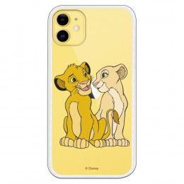 Funda para iPhone 11 Oficial de Disney Simba y Nala Silueta - El Rey León