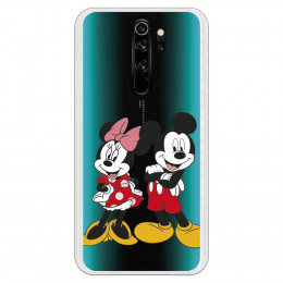 Funda para Xiaomi Redmi Note 8 Pro Oficial de Disney Mickey y Minnie Posando - Clásicos Disney