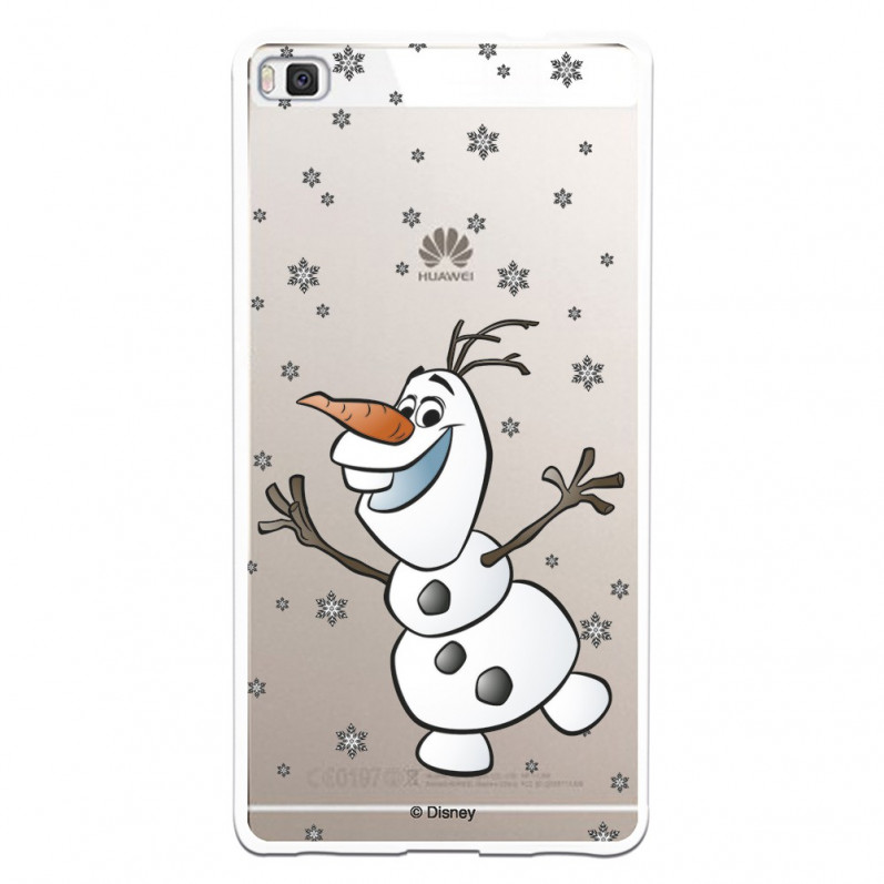 Funda para Huawei P8 Oficial de Disney Olaf Transparente - Frozen