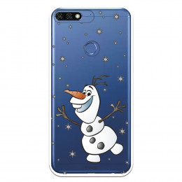 Funda para Huawei Honor 7C Oficial de Disney Olaf Transparente - Frozen