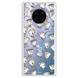 Funda para Huawei Mate 30 Pro Oficial de Disney Chip Potts Siluetas - La Bella y la Bestia