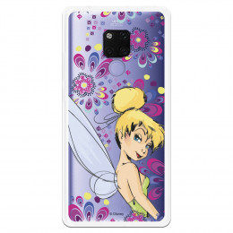 Funda para Huawei Mate 20 X Oficial de Disney Campanilla Flores - Peter Pan