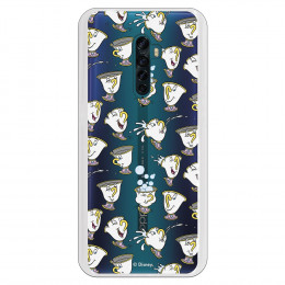 Funda para Oppo Reno 2  Oficial de Disney Chip Potts Siluetas - La Bella y la Bestia