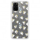 Funda para Samsung Galaxy S20 Plus Oficial de Disney Chip Potts Siluetas - La Bella y la Bestia