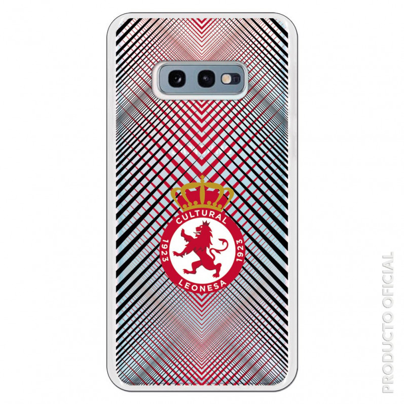 Coque transparente rouge et noire officielle des armoiries culturelles et sportives de Leonesa pour Samsung Galaxy S10e Coque