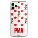 Coque Téléphone Portable Personnalisée Disney avec ton Nom Minnie Ronds - Licence Officielle de Disney
