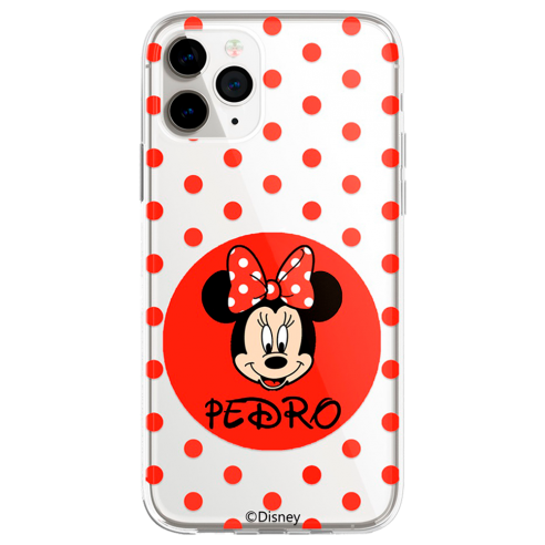 Coque Téléphone Portable Personnalisée Disney avec ton Nom Minnie Mouse - Licence Officielle de Disney