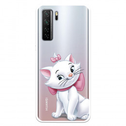 Funda para Huawei P40 Lite 5G Oficial de Disney Marie Silueta - Los Aristogatos