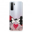 Funda para Huawei P40 Lite 5G Oficial de Disney Mickey y Minnie Beso - Clásicos Disney