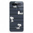 Funda para LG K51S Oficial de Peanuts Snoopy rayas - Snoopy