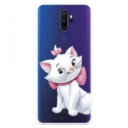 Funda para Oppo A5 2020 Oficial de Disney Marie Silueta - Los Aristogatos