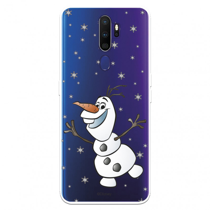 Funda para Oppo A5 2020 Oficial de Disney Olaf Transparente - Frozen