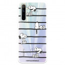 Funda para Realme 6 Oficial de Peanuts Snoopy rayas - Snoopy