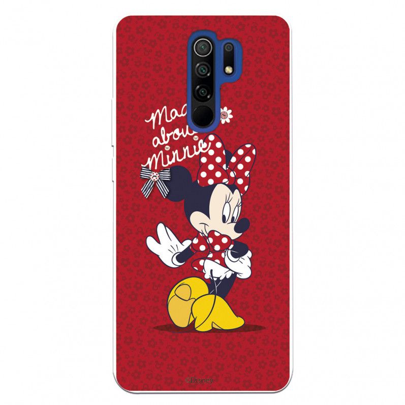 Funda para Xiaomi Redmi 9 Oficial de Disney Minnie Mad About - Clásicos Disney