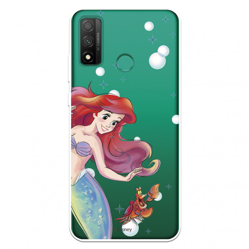 Funda para Huawei P Smart 2020 Oficial de Disney Ariel y Sebastián Burbujas - La Sirenita