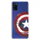 Funda para Samsung Galaxy A41 Oficial de Marvel Capitán América Escudo Transparente - Marvel