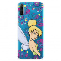 Funda para Realme 6i Oficial de Disney Campanilla Flores - Peter Pan