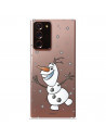 Funda para Samsung Galaxy Note 20 Plus Oficial de Disney Olaf Transparente - Frozen