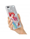 Funda para Samsung Galaxy A90 5G Oficial de Disney Ariel y Sebastián Burbujas - La Sirenita