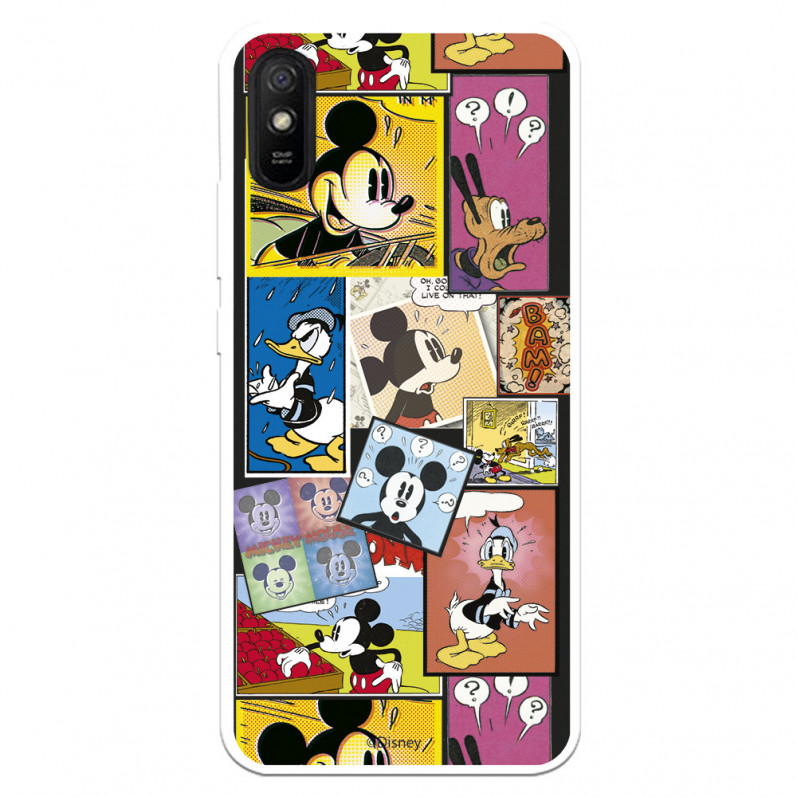 Funda para Xiaomi Redmi 9AT Oficial de Disney Mickey Comic - Clásicos Disney