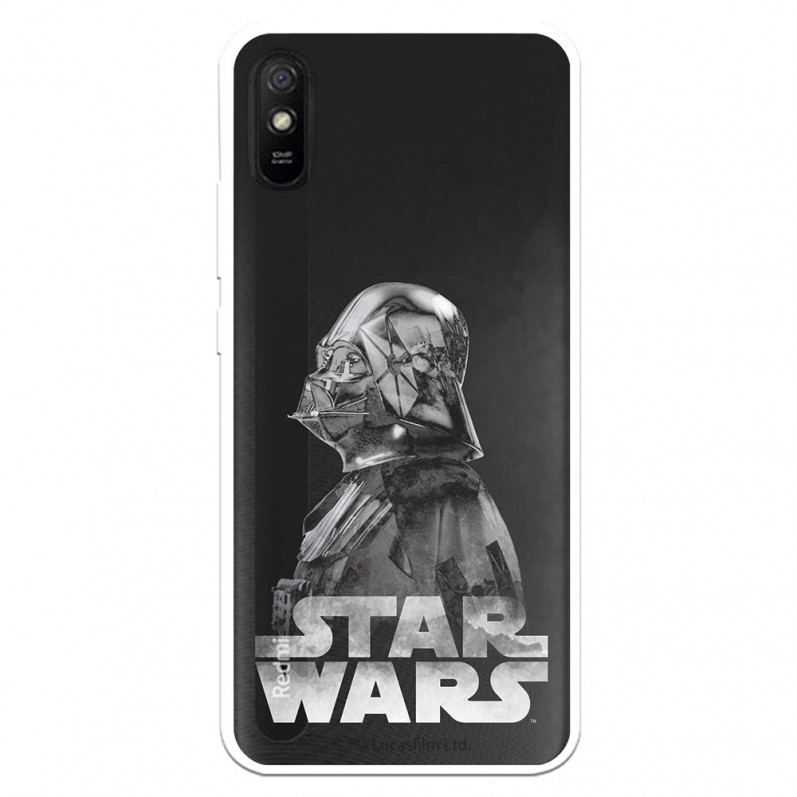 Funda para Xiaomi Redmi 9AT Oficial de Star Wars Darth Vader Fondo negro - Star Wars