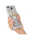 Funda para Xiaomi Redmi 9AT Oficial de Disney Dumbo Silueta Transparente - Dumbo
