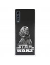 Funda para LG Velvet 5G Oficial de Star Wars Darth Vader Fondo negro - Star Wars