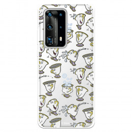 Funda para Huawei P40 Pro Oficial de Disney Chip Potts Siluetas - La Bella y la Bestia