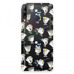 Funda para Huawei P40 Lite E Oficial de Disney Chip Potts Siluetas - La Bella y la Bestia