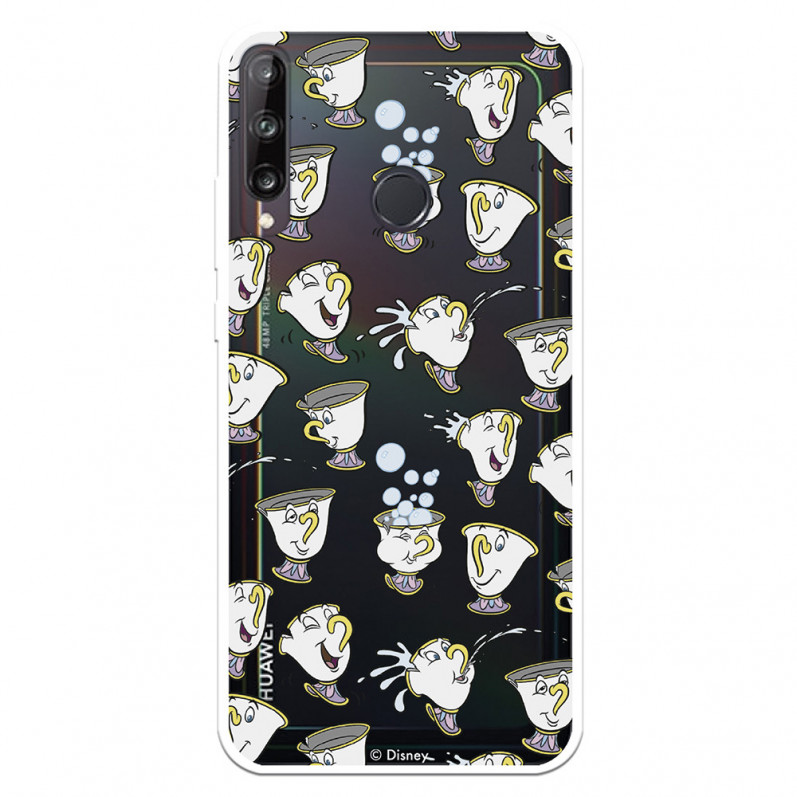 Funda para Huawei P40 Lite E Oficial de Disney Chip Potts Siluetas - La Bella y la Bestia