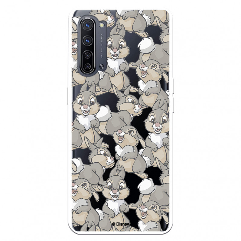 Funda para Oppo Reno 3 Pro Oficial de Disney Tambor Patrones - Bambi