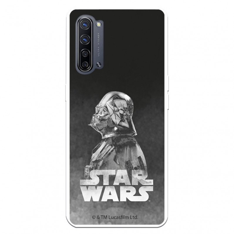 Funda para Oppo Reno 3 Pro Oficial de Star Wars Darth Vader Fondo negro - Star Wars