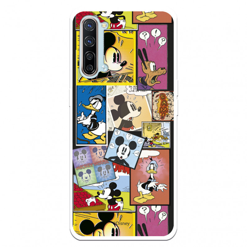 Funda para Oppo Find X2 Lite Oficial de Disney Mickey Comic - Clásicos Disney