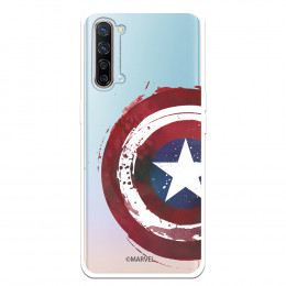 Funda para Oppo Find X2 Lite Oficial de Marvel Capitán América Escudo Transparente - Marvel