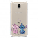 Funda para Samsung Galaxy J5 2017 Europeo Oficial de Disney Angel & Stitch Beso - Lilo & Stitch