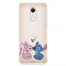 Funda para Xiaomi Redmi 5 Plus Oficial de Disney Angel & Stitch Beso - Lilo & Stitch