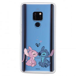 Funda para Huawei Mate 20 Oficial de Disney Angel & Stitch Beso - Lilo & Stitch