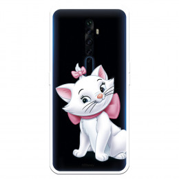 Funda para Oppo Reno 2Z Oficial de Disney Marie Silueta - Los Aristogatos