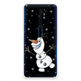 Funda para Oppo Reno 2Z Oficial de Disney Olaf Transparente - Frozen