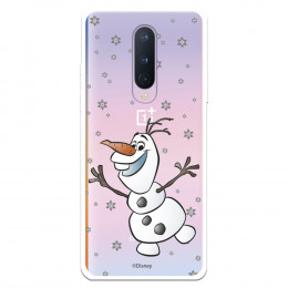 Funda para OnePlus 8 Oficial de Disney Olaf Transparente - Frozen