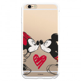 Carcasa Oficial Mikey Y Minnie Beso Clear para iPhone 6S Plus- La Casa de las Carcasas