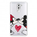 Carcasa Oficial Mikey Y Minnie Beso Clear para Huawei Honor 6X- La Casa de las Carcasas