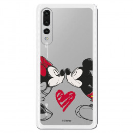 Carcasa Oficial Mikey Y Minnie Beso Clear para Huawei P30- La Casa de las Carcasas