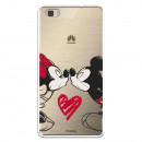 Carcasa Oficial Mikey Y Minnie Beso Clear para Huawei P8 Lite- La Casa de las Carcasas