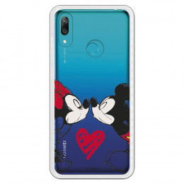 Carcasa Oficial Mikey Y Minnie Beso Clear para Huawei Y7 2019- La Casa de las Carcasas